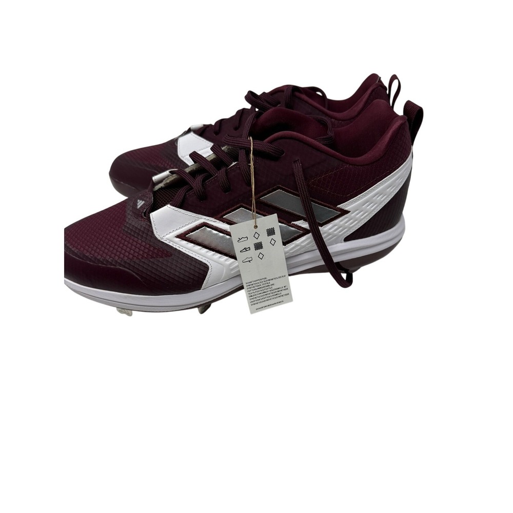 Adidas Icon 8 Boost Metal Baseball Cleats NWT Size 13.5 Maroon Team Shoes Men's